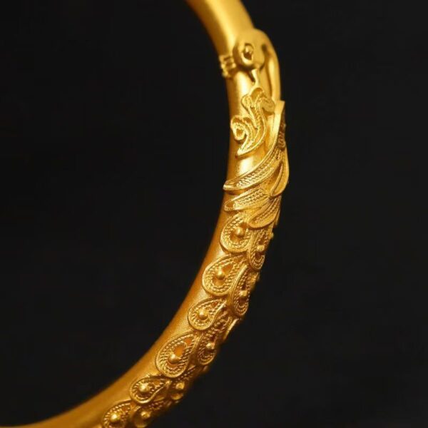 Women's Peacock Carved Bracelet